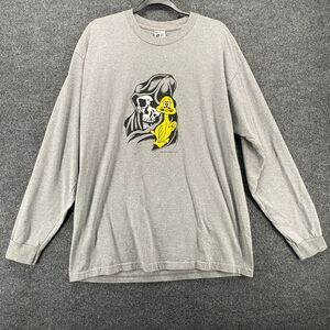 Powers‎ Shirt Mens XL Gray Reaper Duck Graphic Long Sleeve USA Made Streetwear